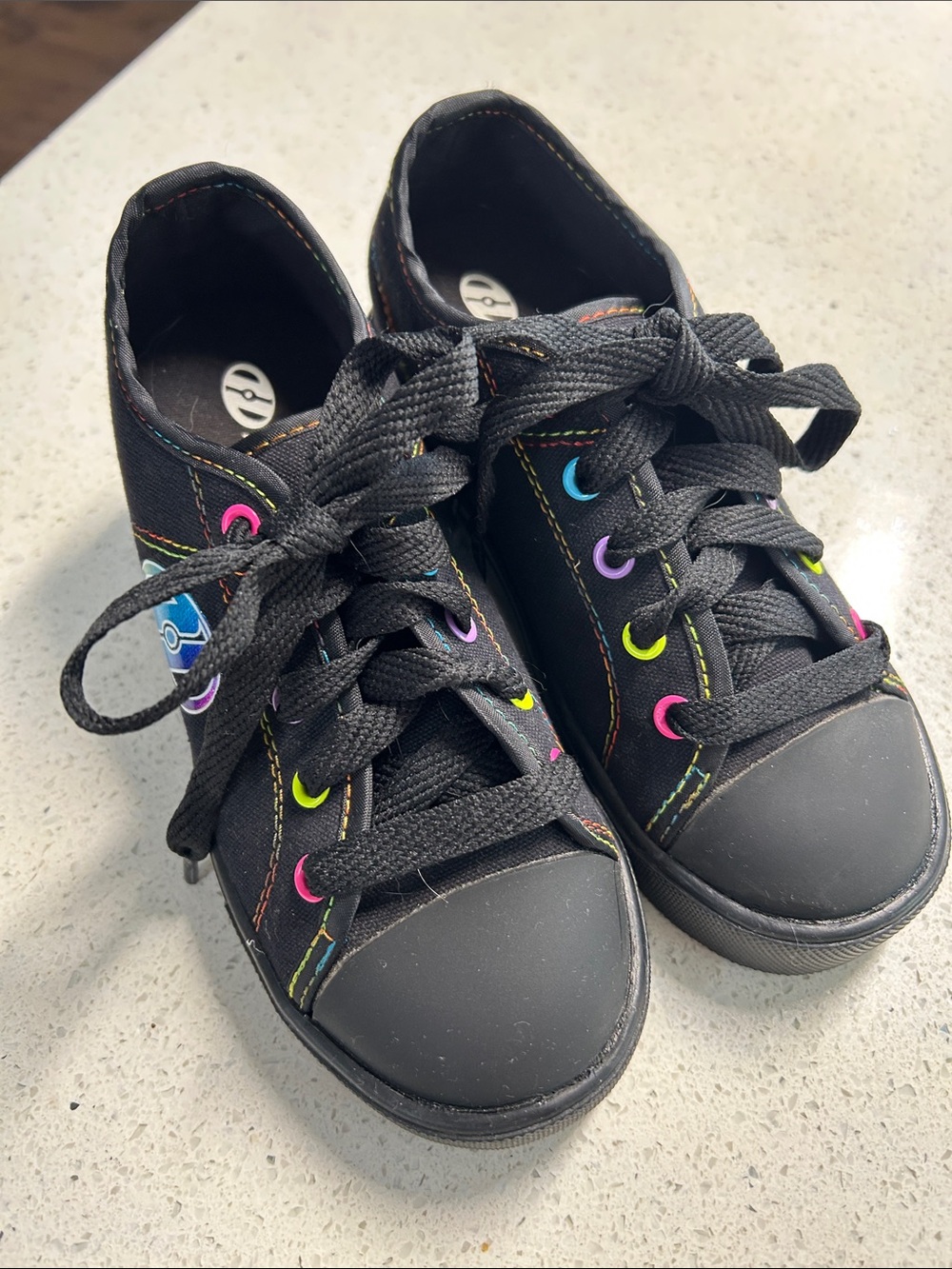 Heelys Black Sneakers with Neon Eyelets